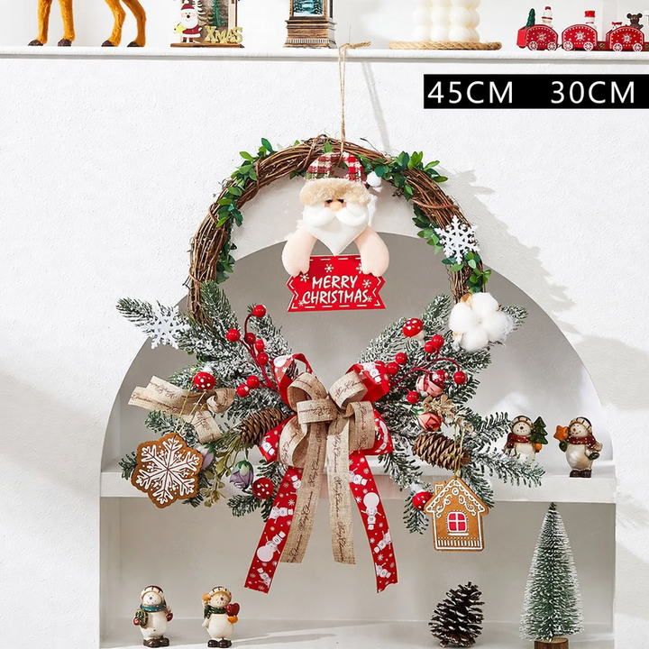 Weihnachtskranz mit Natur-Elementen, europäischer Stil