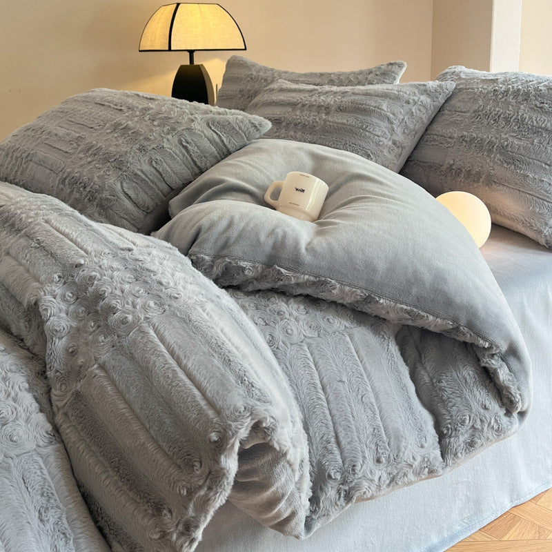 Milchfaser-Fleece Bettwäsche-Set, extra warm