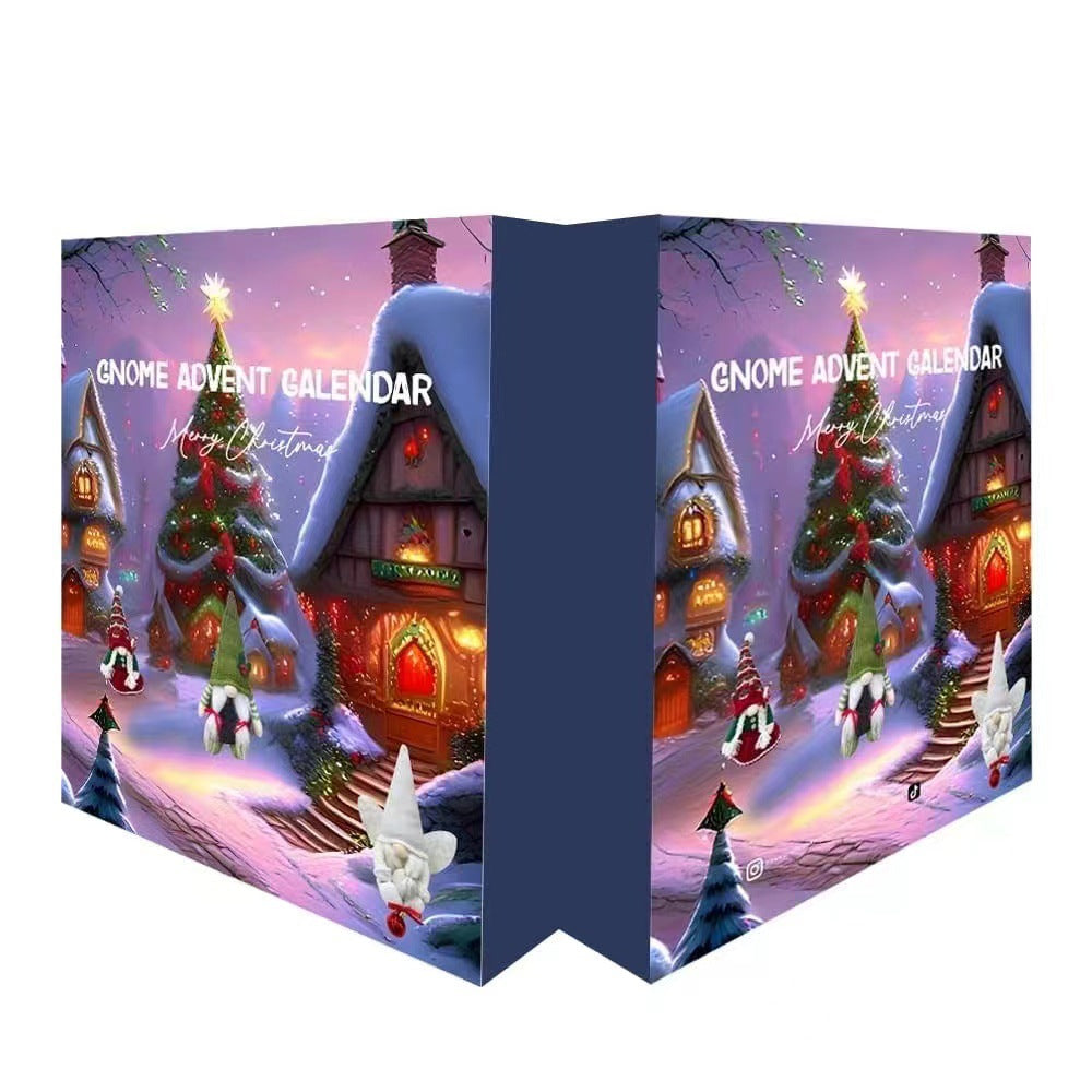 Weihnachts-Adventskalender mit Wichtelfiguren