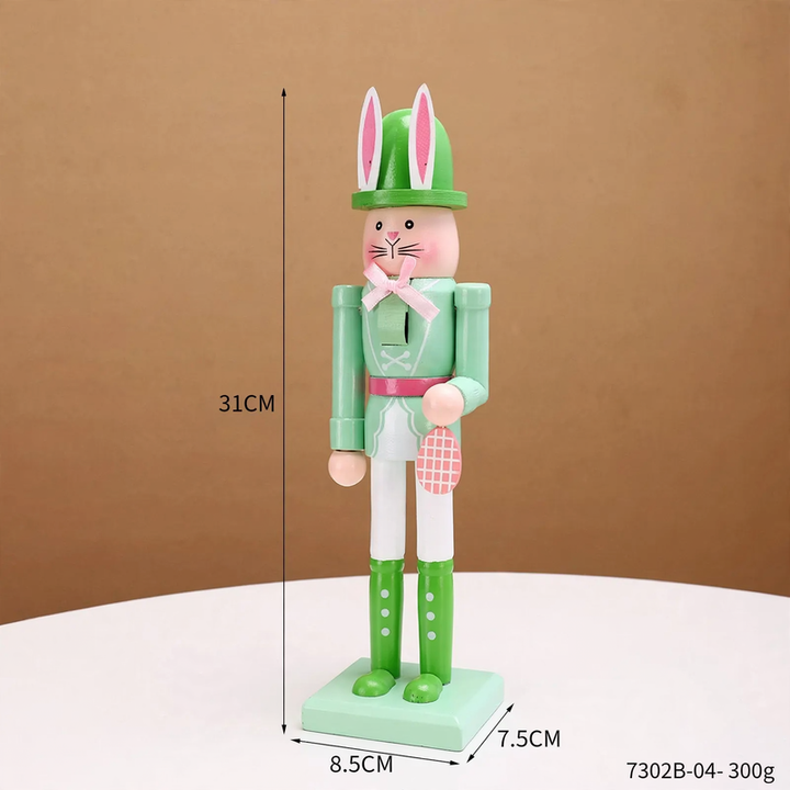 Dekorative Nussknacker-Figur im Hasen-Design