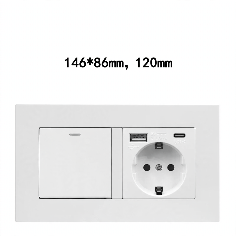 Steckdose 16A europäischer Standard mit USB