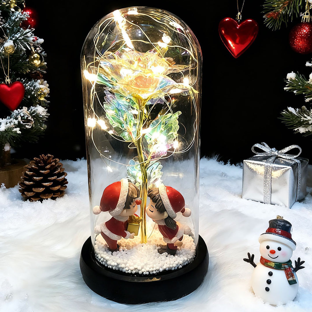 Dekorative Spieluhr mit Weihnachtsbaum und LED-Licht