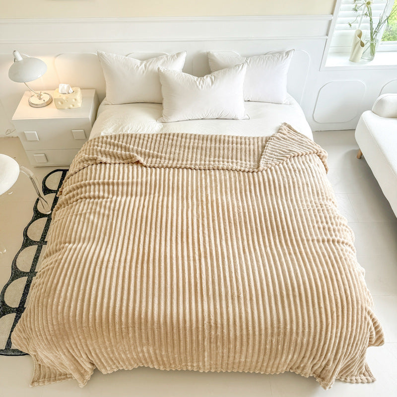 Flauschige Flanell-Wohndecke, unifarben, verschiedene Größen