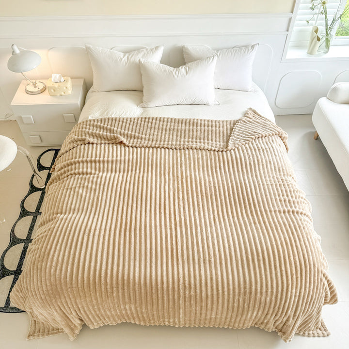Flauschige Flanell-Wohndecke, unifarben, verschiedene Größen