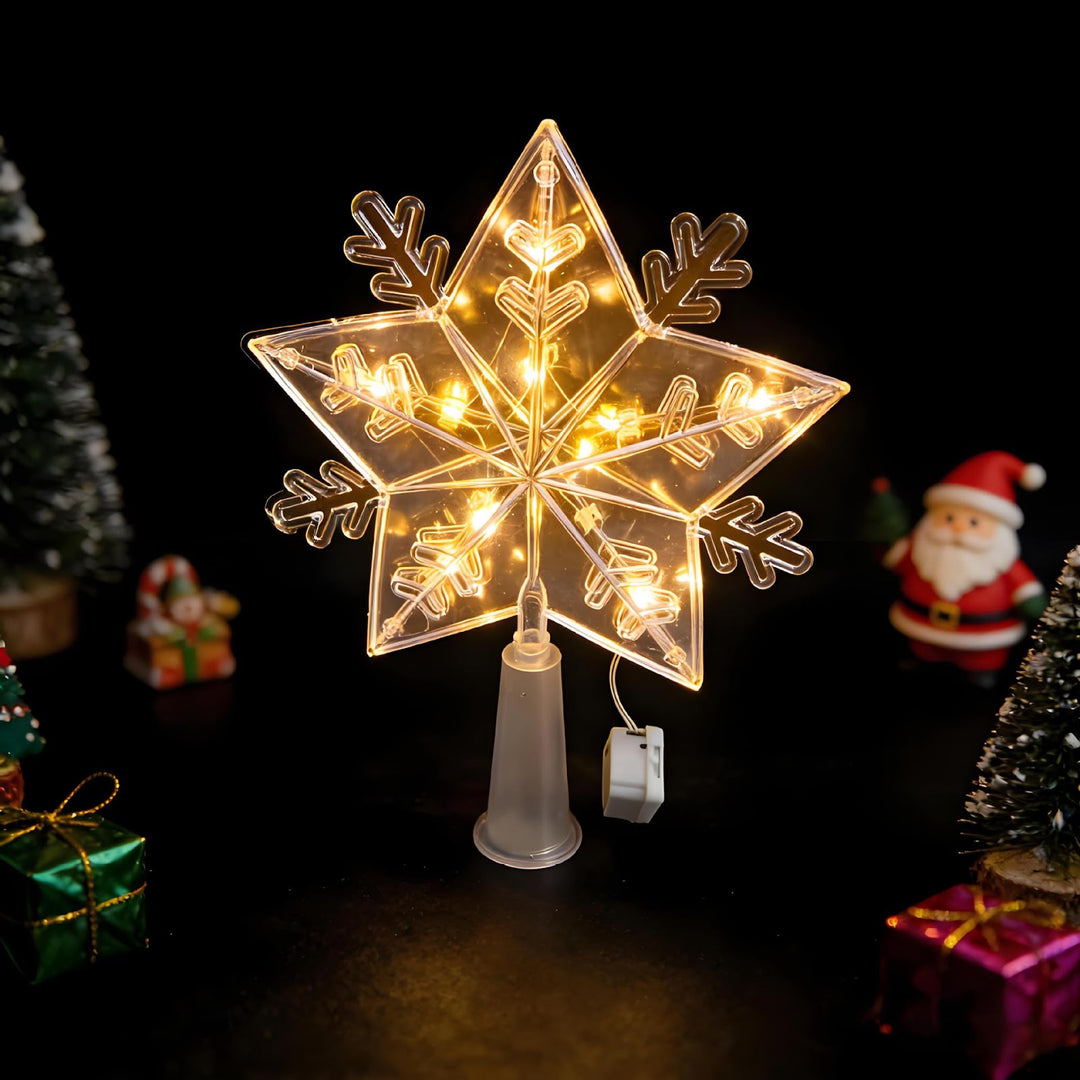 LED-Weihnachtsbaumspitze mit Stern-Design