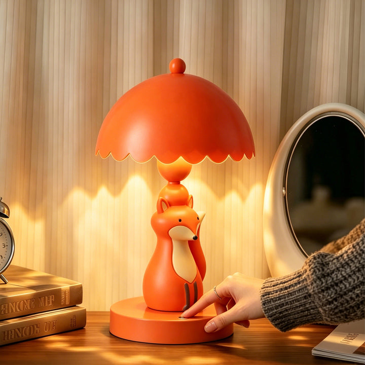 Cartoon-Fuchs-Tischlampe mit Farbwechsel