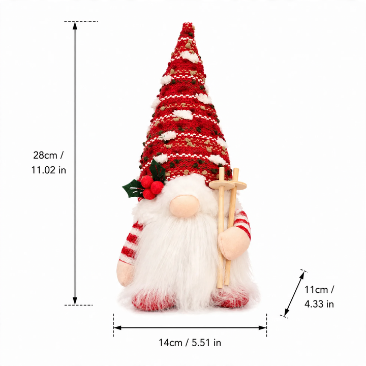 Beleuchtete Wichtelfigur mit Strickmütze