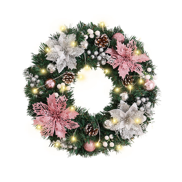 Weihnachtskranz aus PVC mit Tannenzapfen