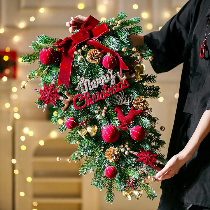 Weihnachtskranz für Tür und Wand, PVC, 40 cm oder 50 cm