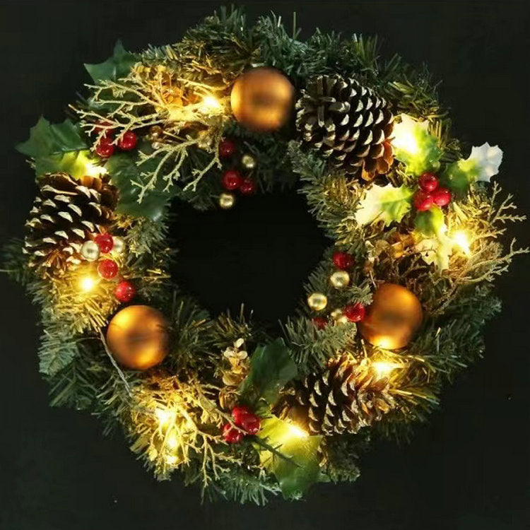 Beleuchteter Weihnachtskranz, 40 cm