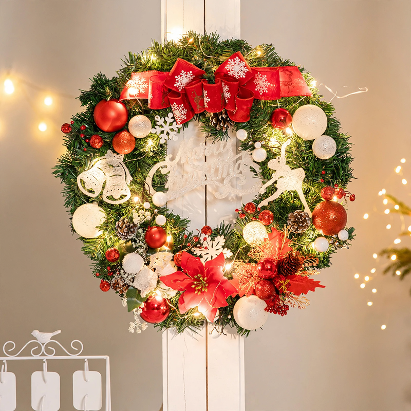 Weihnachtskranz aus PVC, handgefertigt