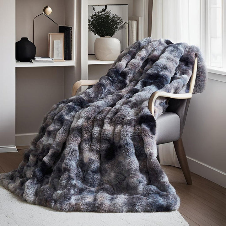Doppellagige Kaninchenvlies-Wolldecke, Polyester