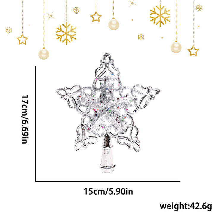 Weihnachtsbaum-Spitze Stern, durchbrochenes Design