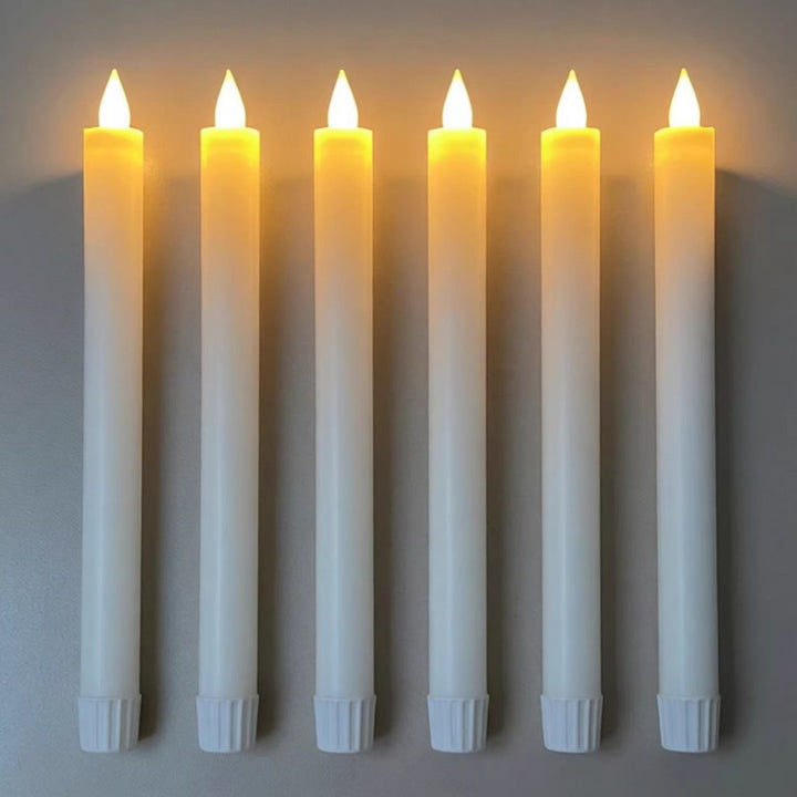LED-Stabkerzen-Set, 6 Stück, mit Fernbedienung