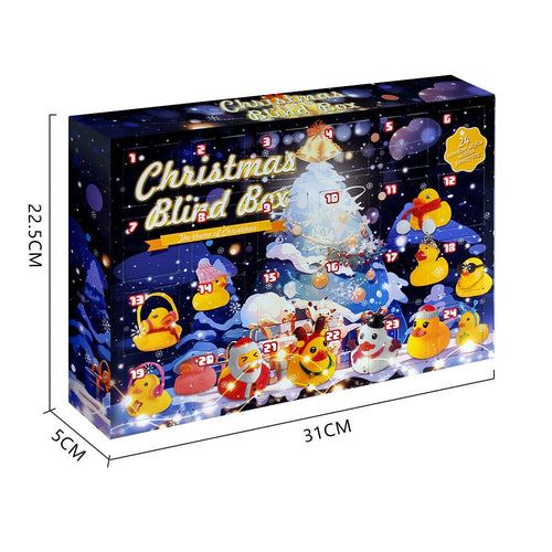 Weihnachts-Adventskalender mit Enten-Figuren