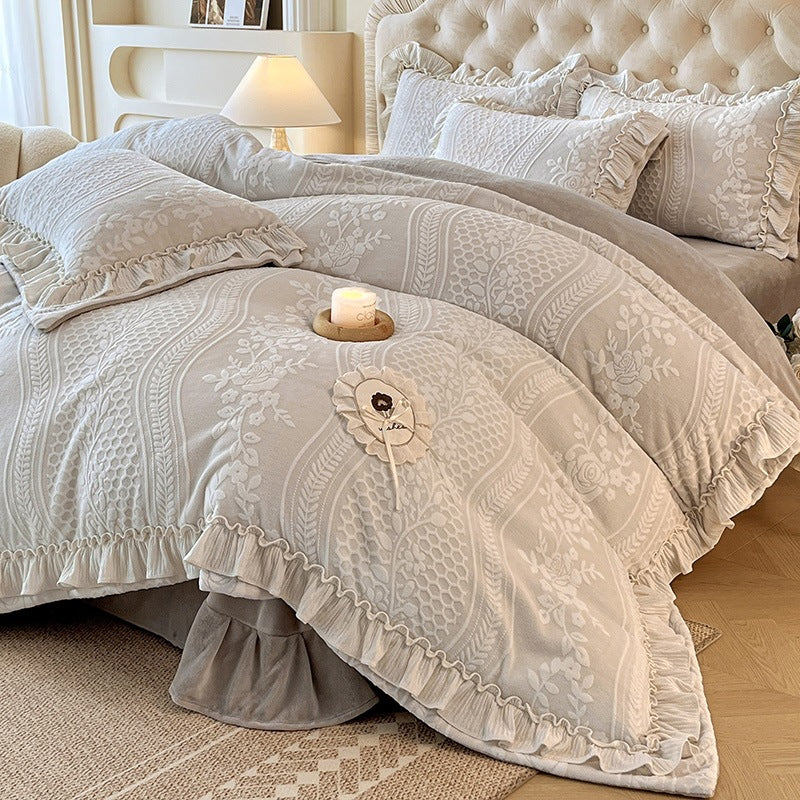 Milchfaser-Bettwäsche-Set, 4-teilig, für den Winter