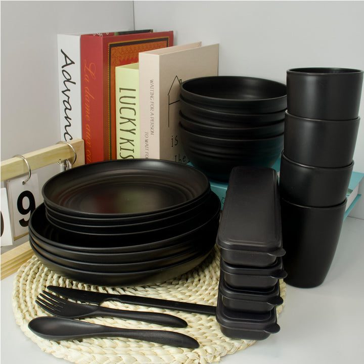 Keramik-Geschirrset, Blumenmuster, Vintage-Stil