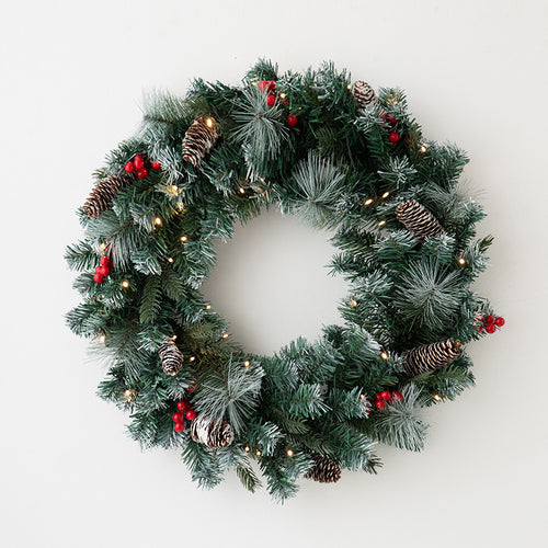 Weihnachtskranz, 45 cm, mit Beleuchtung