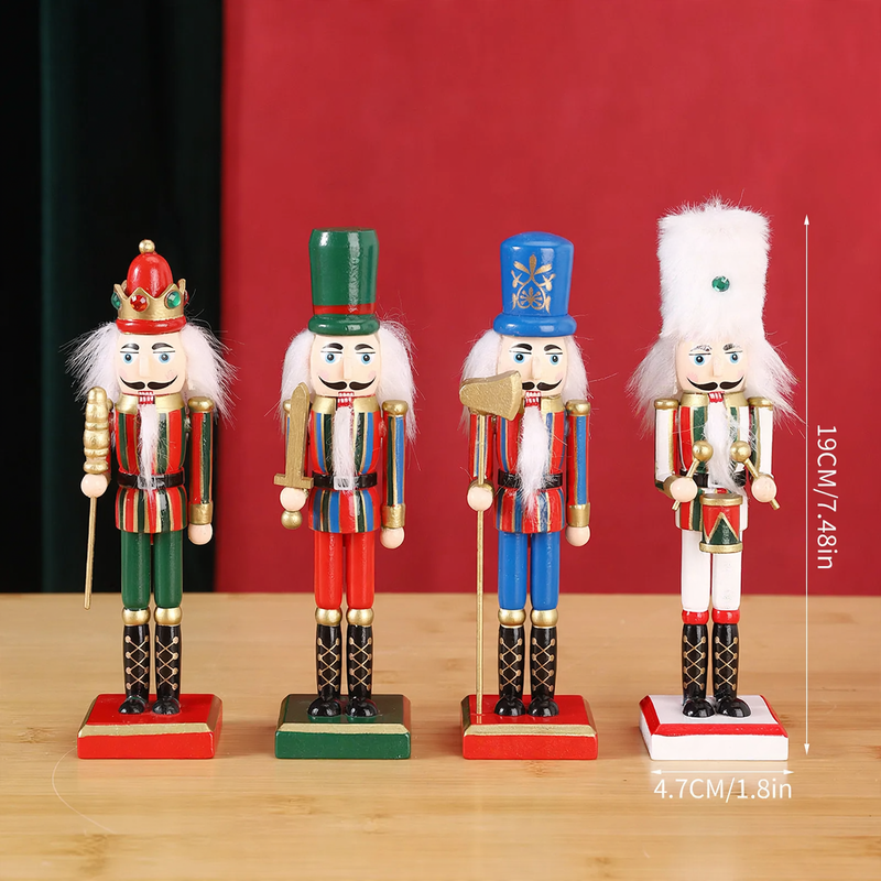 Klassischer Nussknacker-Soldat aus Holz, Weihnachtsdekoration