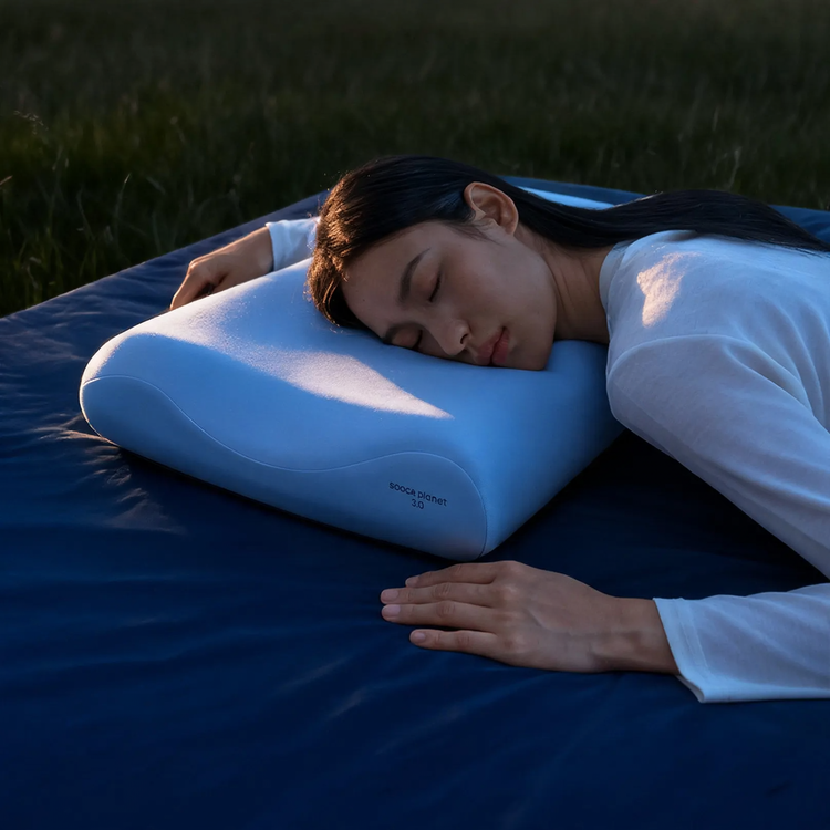 Nackenstützkissen aus Memory-Foam, Wellenprofil