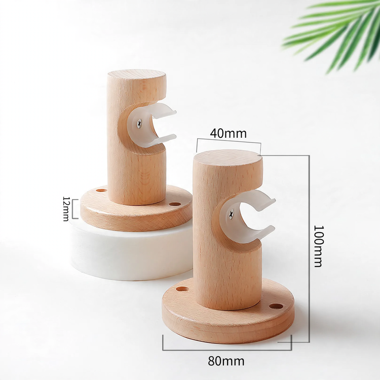 Gardinenstange aus Buche, 29 mm