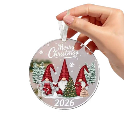 Weihnachtlicher Wichtel-Anhänger aus Acryl