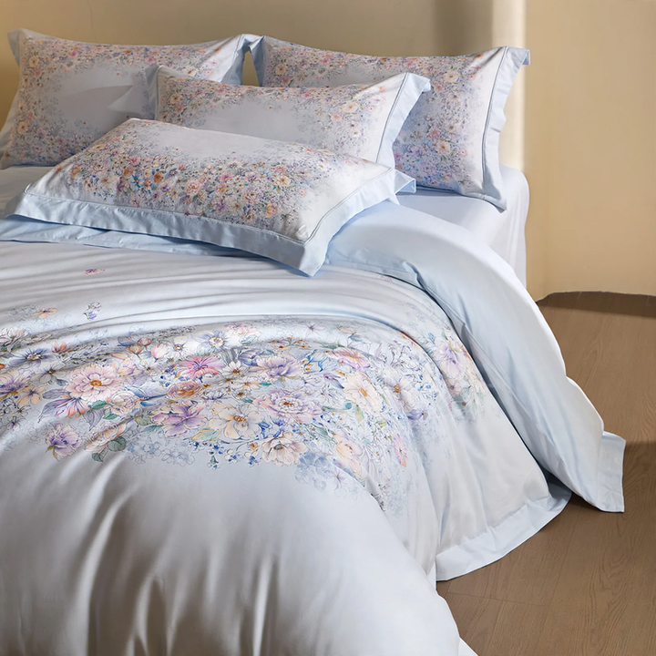 Baumwoll-Bettwäsche-Set mit Blumenmuster