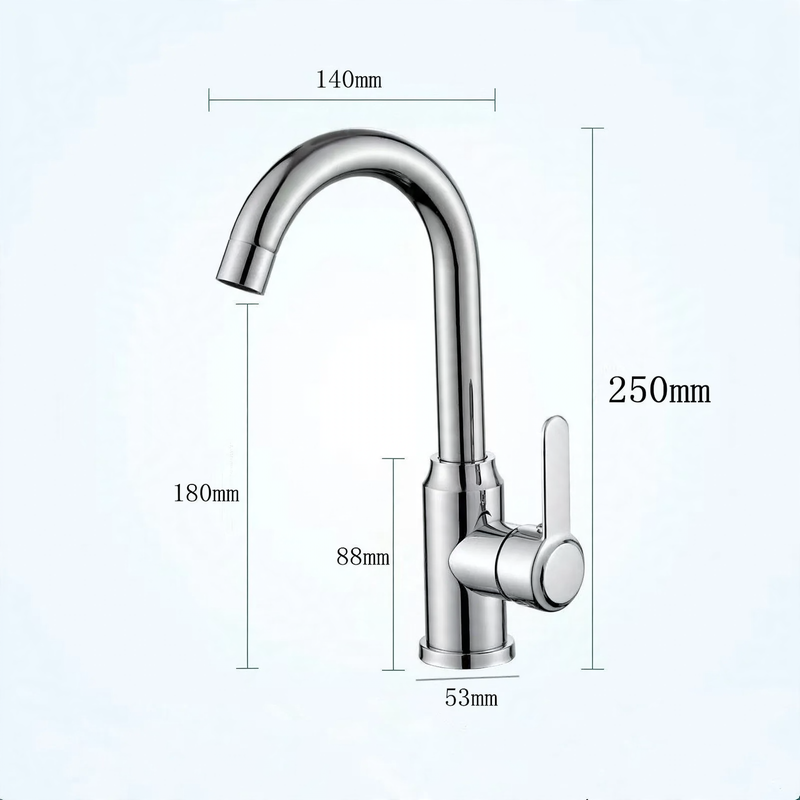 Edelstahl-Wasserhahn für Küche, Misch- oder Kaltwasser