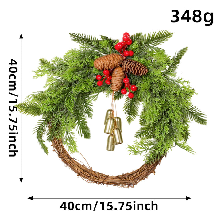 Weihnachtskranz mit Glocken im Landhausstil