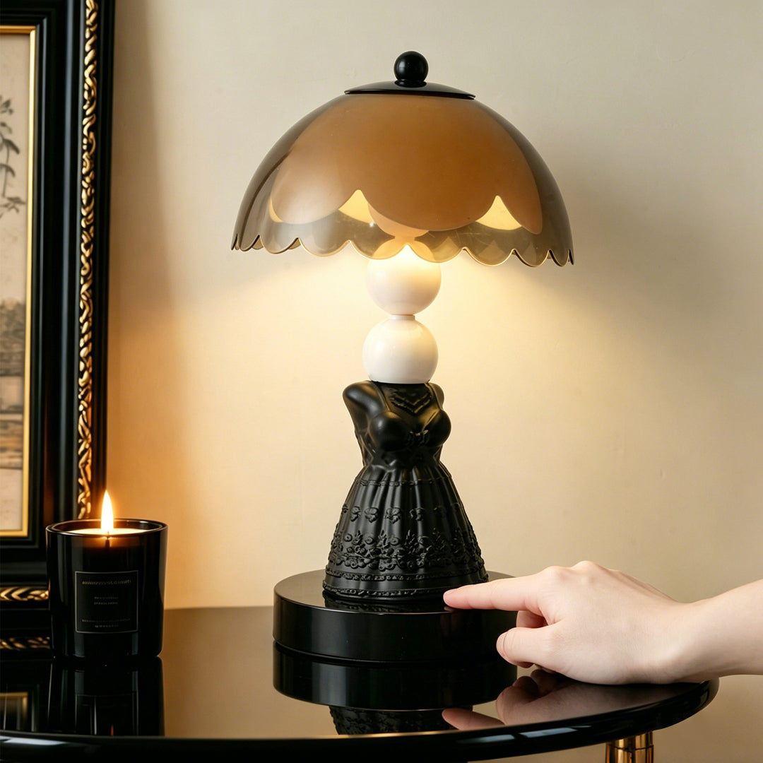 Vintage Kleid-Tischlampe aus ABS