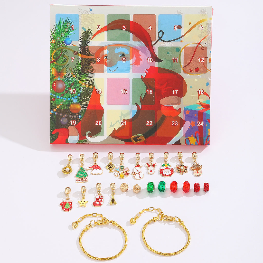 DIY-Adventskalender-Schmuckset mit Weihnachtsmotiven