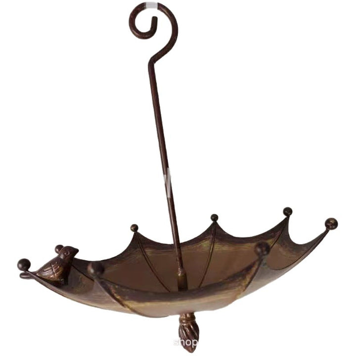 Vogeltränke in Regenschirm-Form aus Eisen