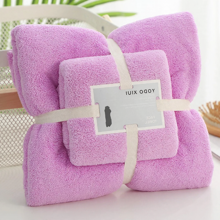 Handtuch-Set aus Mikrofaser, 2-teilig