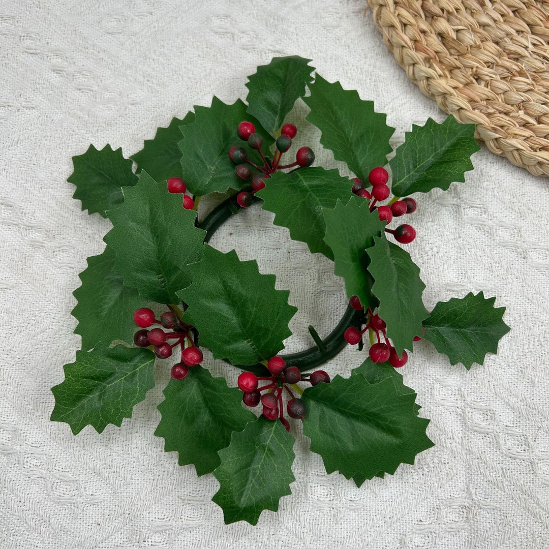 Künstlicher Weihnachtskranz für Kerzenhalter