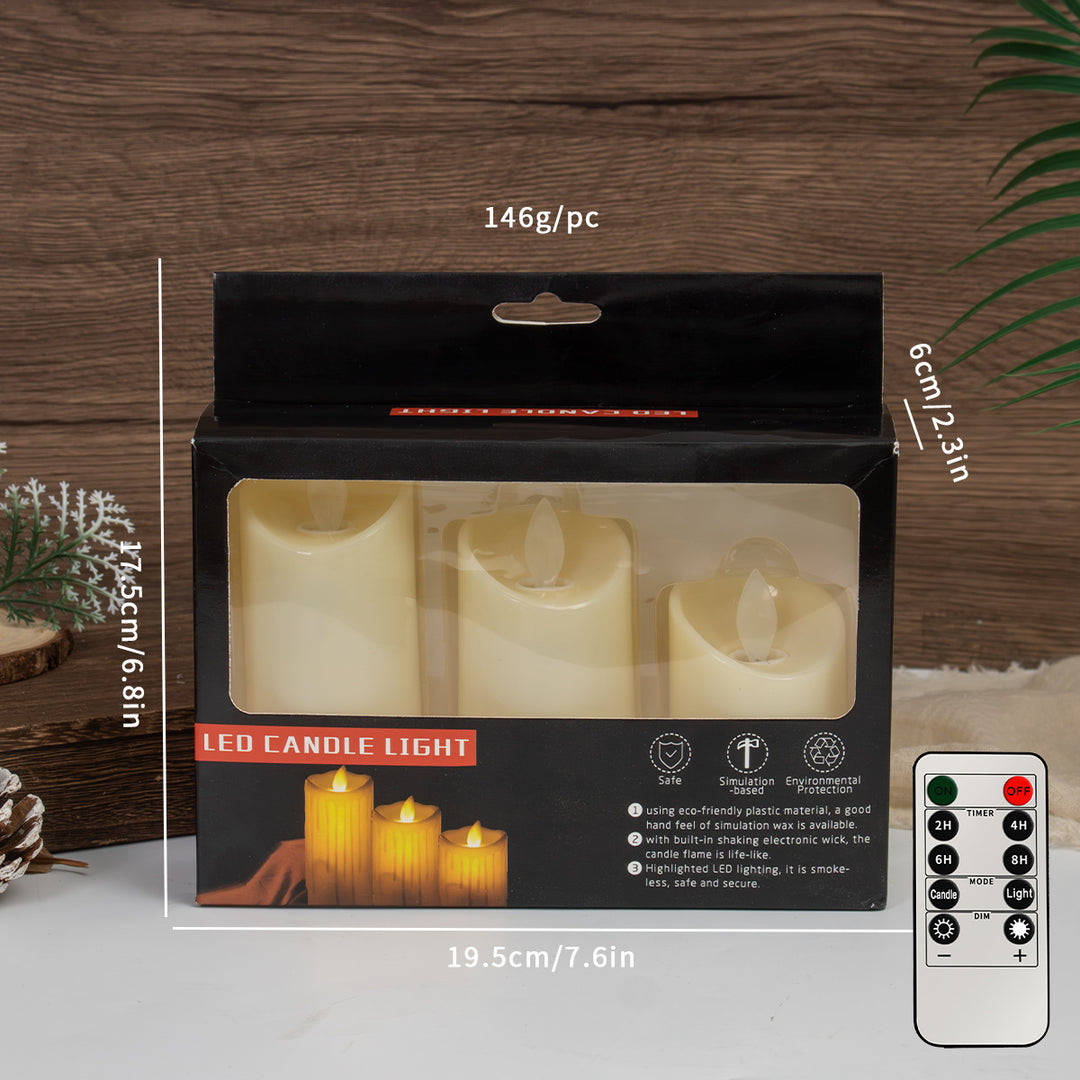 LED-Echtwachs-Optik Kerzen mit Fernbedienung