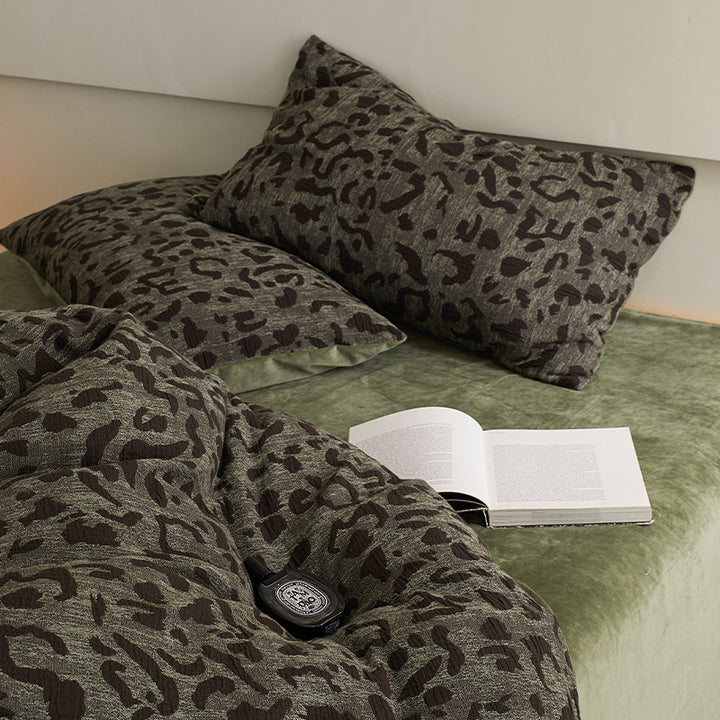 Milchfaser-Fleece Bettwäsche-Set, geometrisches Design