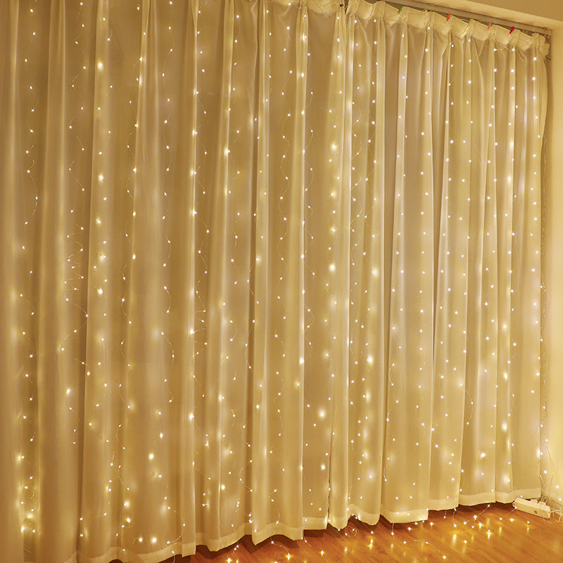LED-Vorhang-Lichterkette mit Kupferdraht, USB