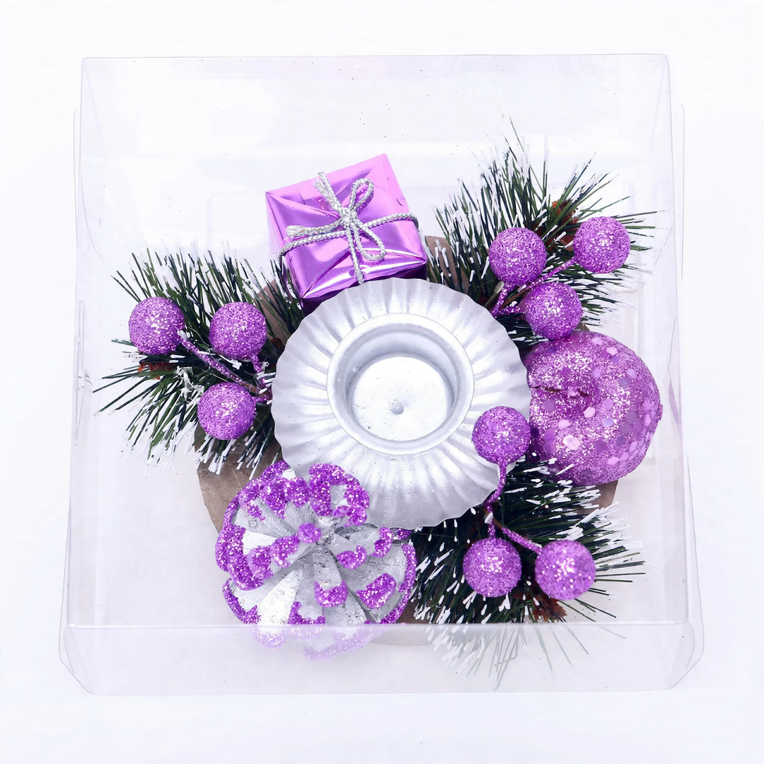 Weihnachtlicher Kerzenkranz mit Tannenzapfen 12 cm