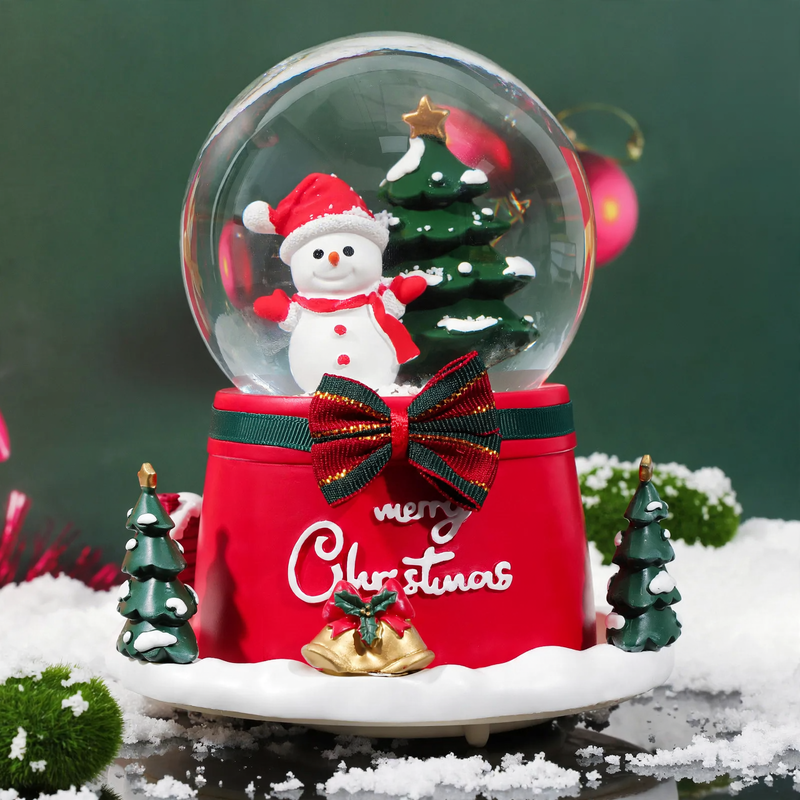 Weihnachtliche Schneekugel-Spieluhr