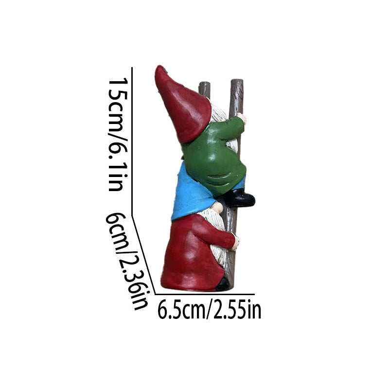 Dekorative Wichtelfigur aus Kunstharz
