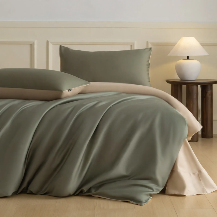 Langstapel-Baumwoll-Bettwäsche, 4-teilig, Satin-Weave