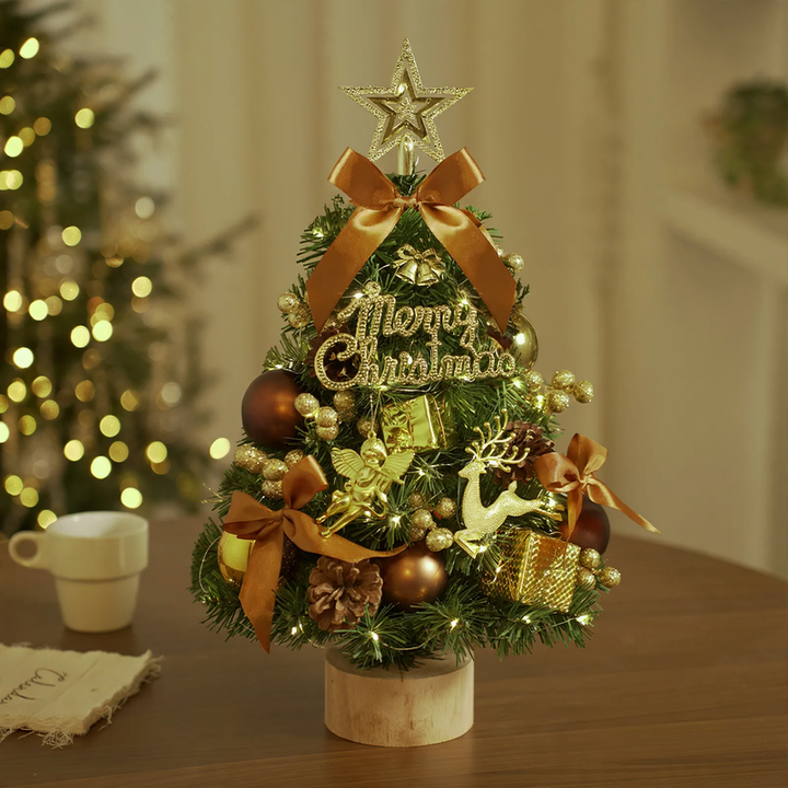Mini-Weihnachtsbaum-Set für den Tisch