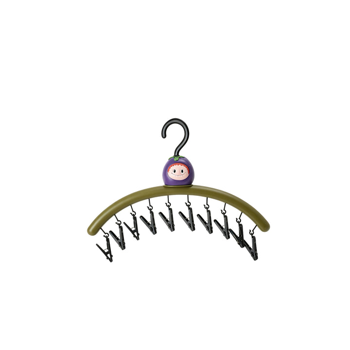 Cartoon-Wäscheständer Aubergine mit Klammern