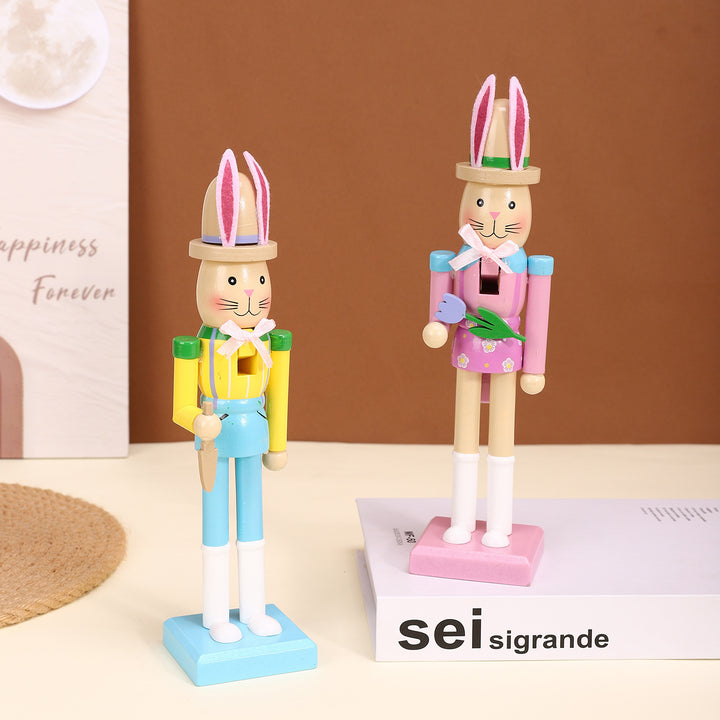 Oster-Nussknacker-Figur, Hase, Holz