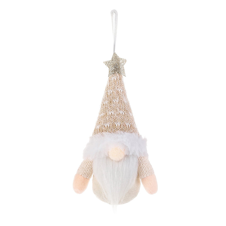 Wichtelfigur mit Strickmütze und Stern