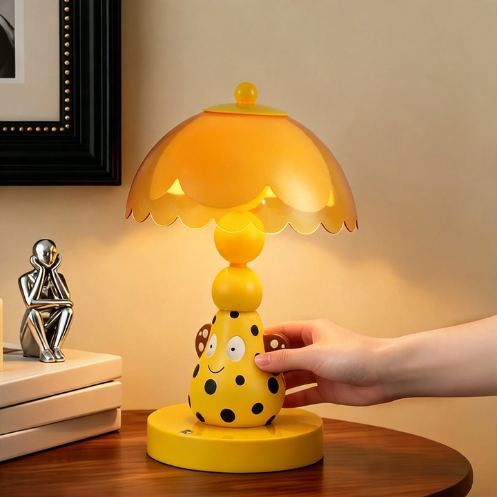Birnen-Tischlampe mit Flecken-Design