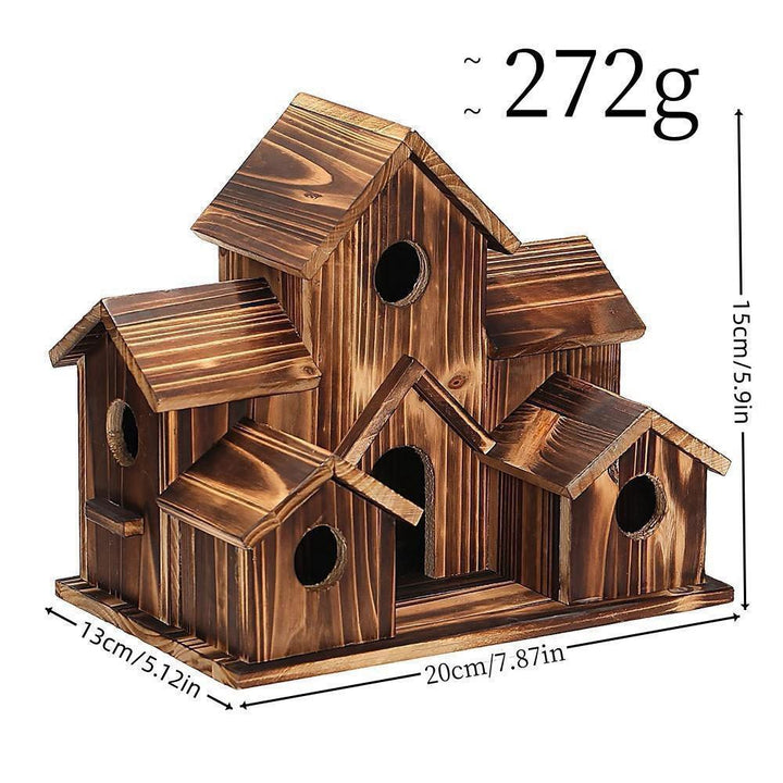 Rustikales Holz-Vogelhaus