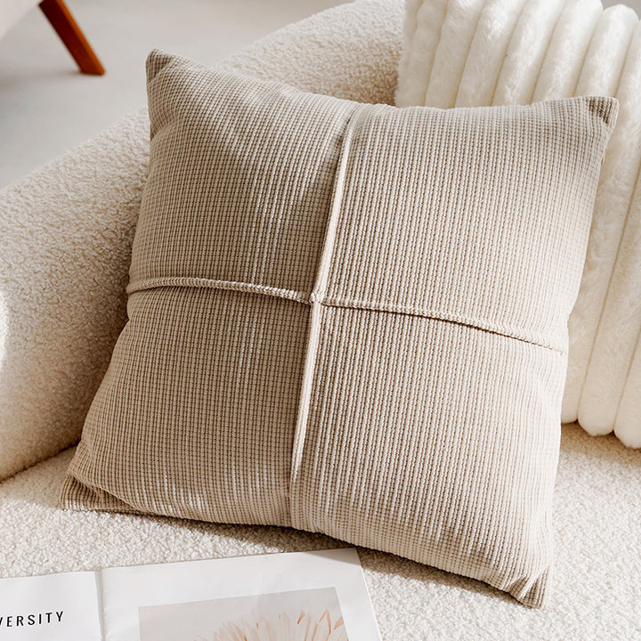 Dekokissen Jacquard, Creme und Schwarz