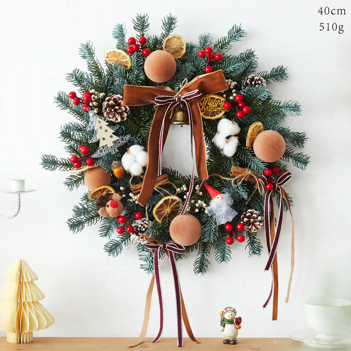 Weihnachtskranz aus PVC, halbmanuelle Fertigung