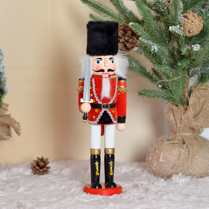 Klassische Nussknacker-Figur aus Holz für festliche Dekoration